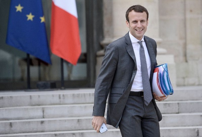 French presidential candidate Macron laughs off gay rumors